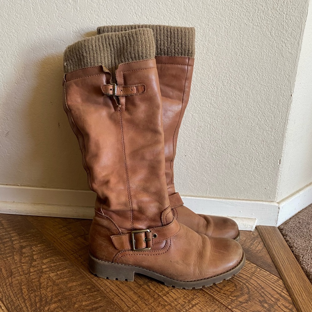 Aldo boots with knit trim